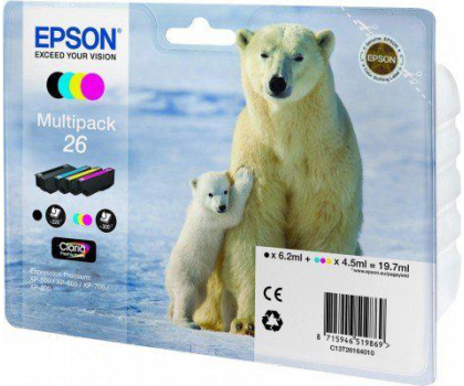 Tusz Epson T2616 zestaw 4 tuszów CMYK